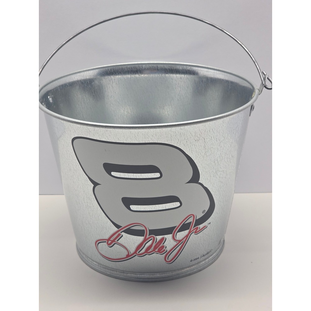 Dale Earnhardt Jr 8 NASCAR 5QT Galvanized Metal Bucket Pail WinCraft 2004 USA